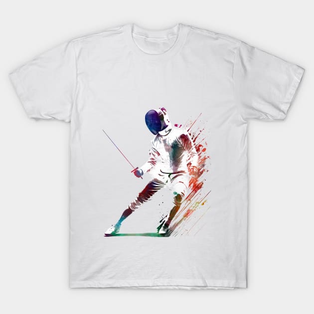 fencing sport art #fencing #sport T-Shirt by JBJart